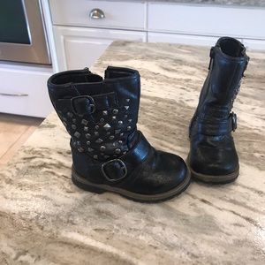 Studded Moto Boots Girls size 5